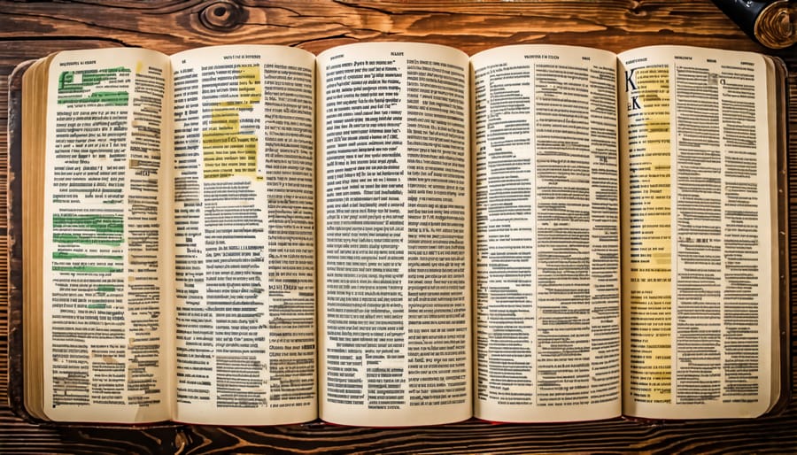 Collage of different Bible translations, including the King James Version, New International Version, and The Message