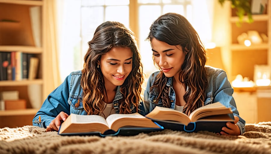 Two women studying Scripture together despite language and cultural differences