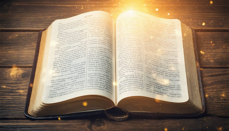 Bible opened to a verse about relying on God's strength