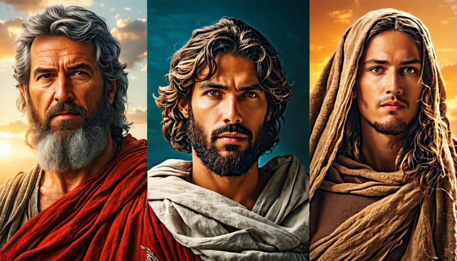 Collage featuring Moses, David, and Esther, known for their examples of initiative in the Bible