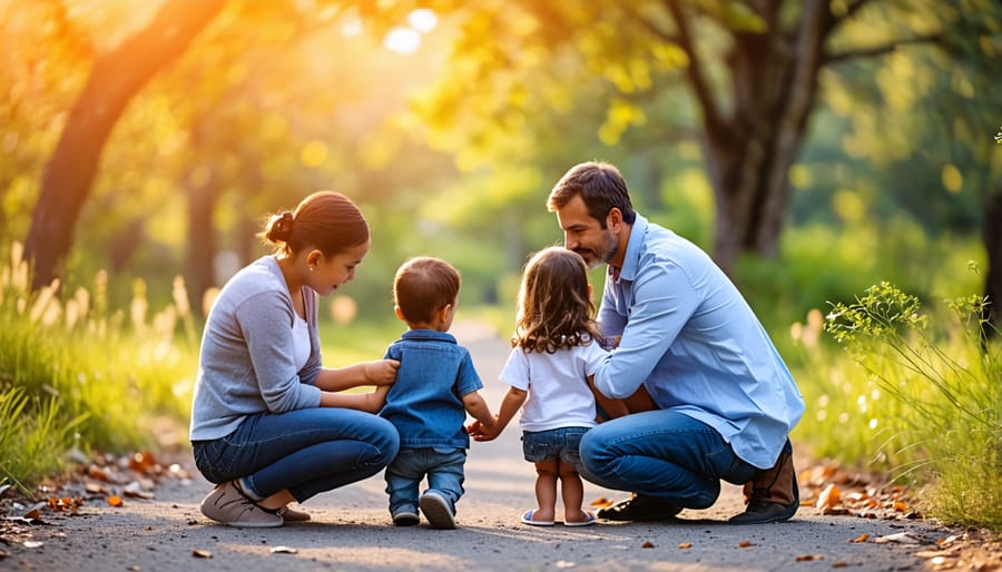 A diverse community group coming together to support fatherless children