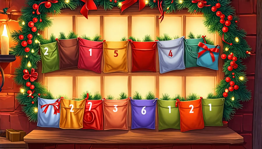 Homemade Advent calendar with daily acts of kindness and service ideas