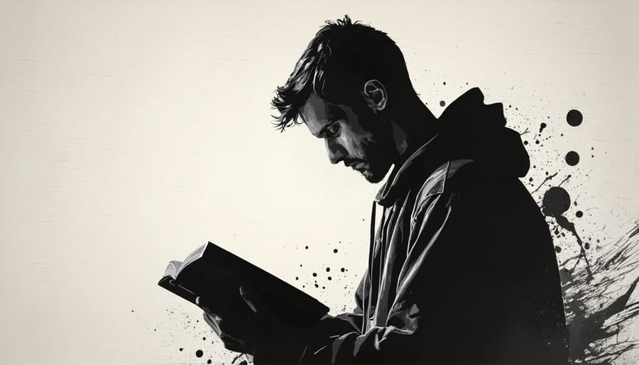 Person studying the Bible, demonstrating the use of reason to understand faith