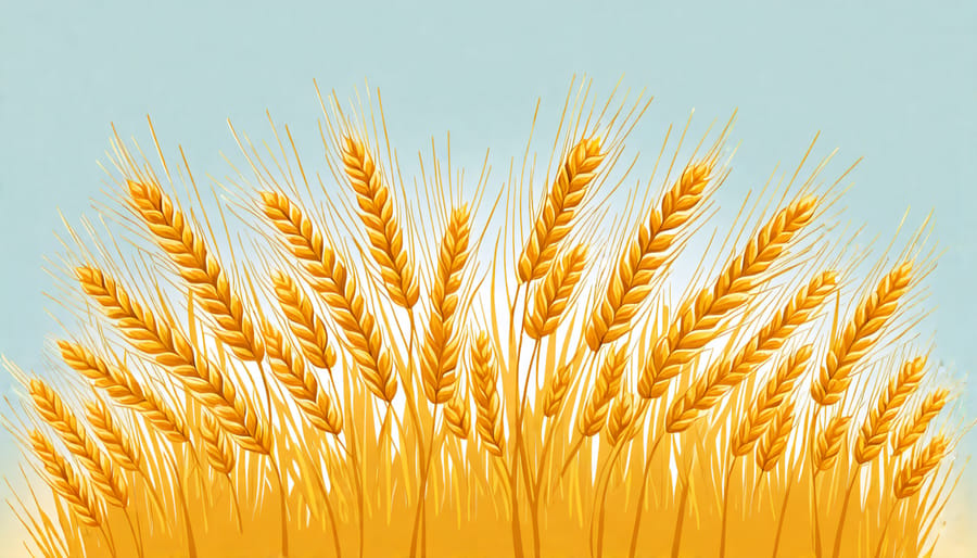 Wheat sheaves representing the agricultural roots of the Feast of Weeks.