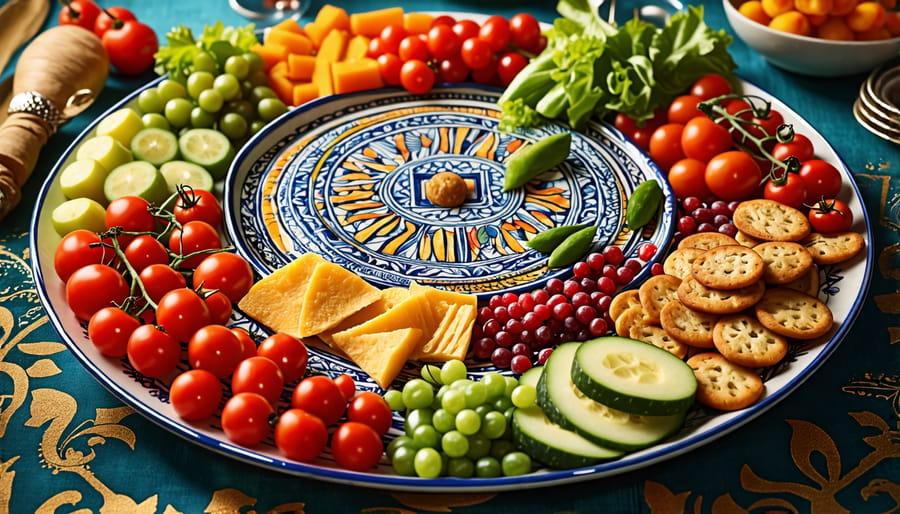 Passover Seder plate with traditional symbolic foods