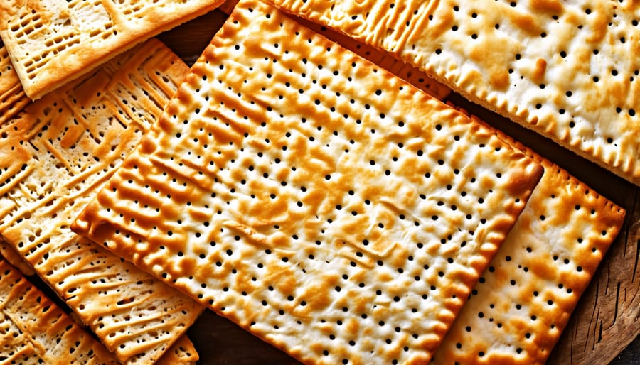 Unleavened bread or matzo for the Feast of Unleavened Bread