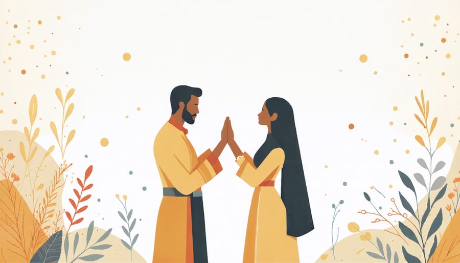 Interfaith couple demonstrating love, respect, and spiritual unity