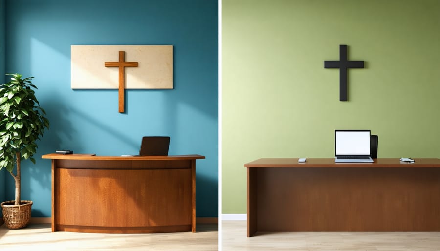 Christian counseling office combining professional and faith elements