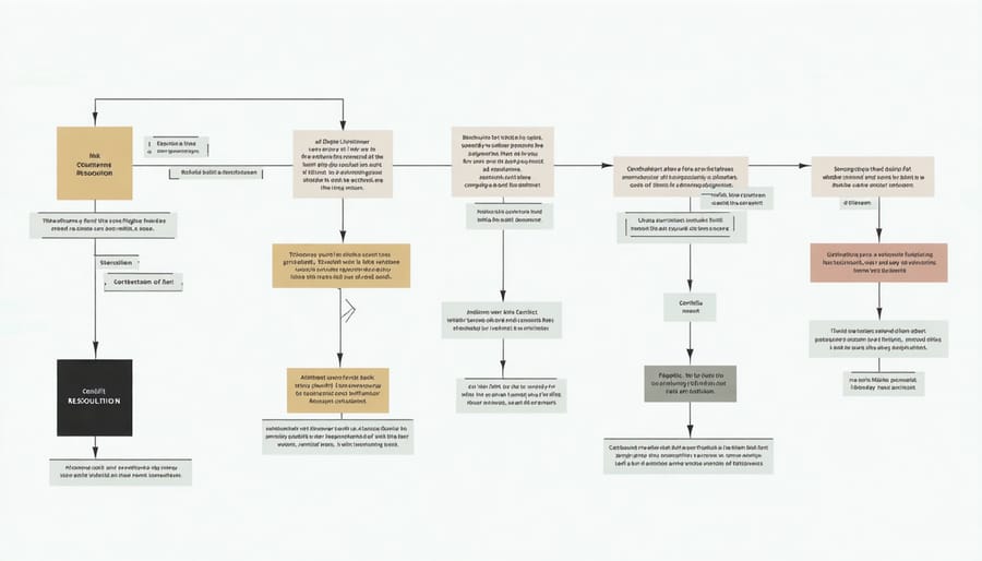 Step-by-step church conflict resolution process diagram