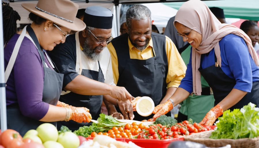 Religious leaders from different faiths collaborating on community service project