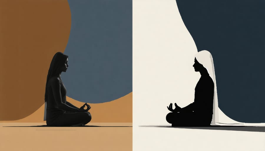 Side-by-side comparison of secular meditation and Christian contemplative prayer practices