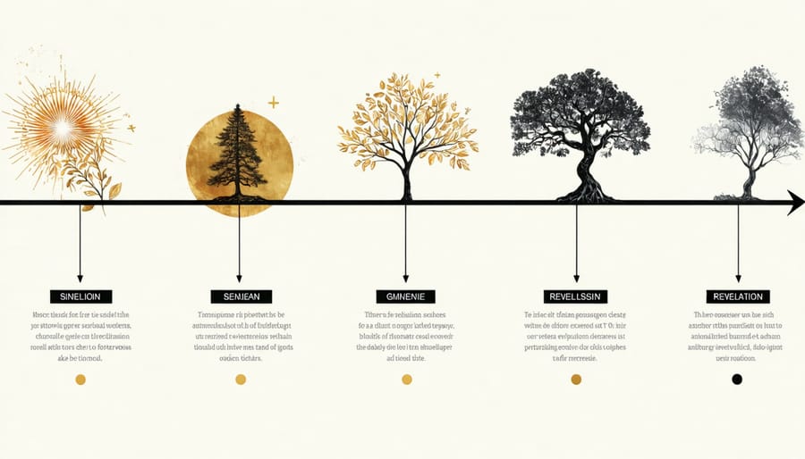 Visual timeline of progressive revelation throughout Scripture from Old to New Testament