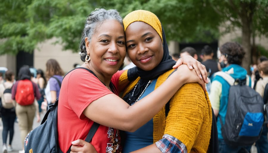 Diverse group of people showing love and support in a Christian community