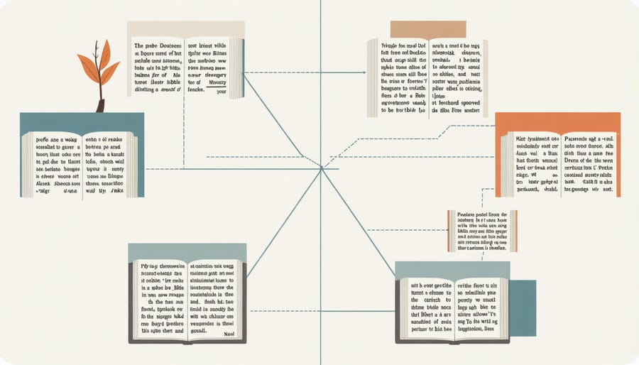 Interactive web of Bible verses showing cross-references and connections between passages