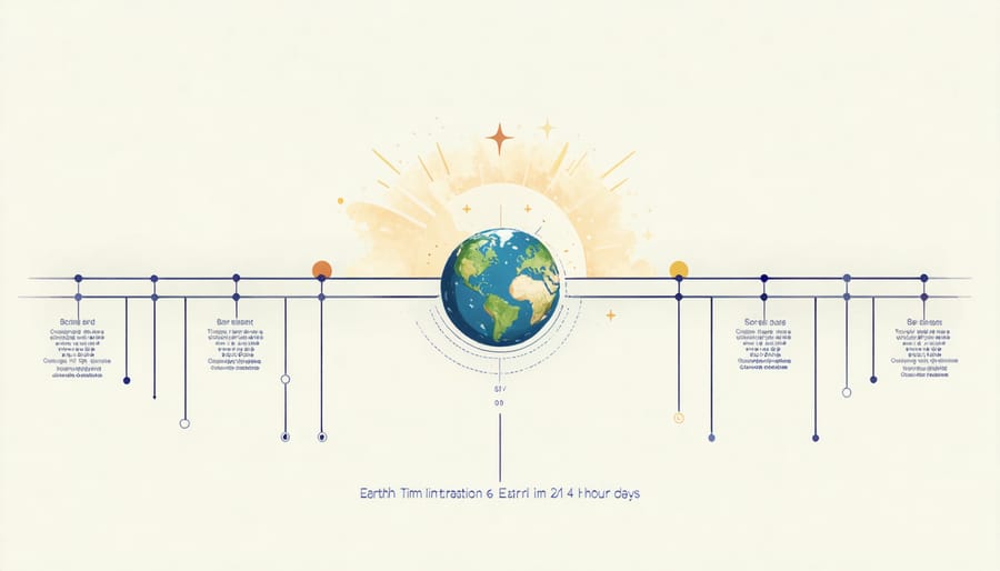 Illustrated timeline depicting the six days of creation according to Young Earth Creationism