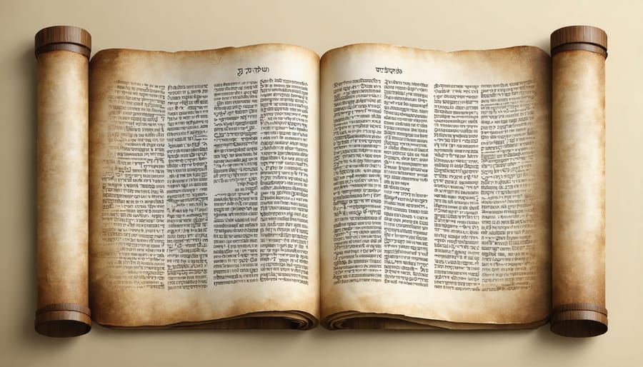 Comparison of ancient Hebrew scroll and modern Bible translations showing the importance of historical context